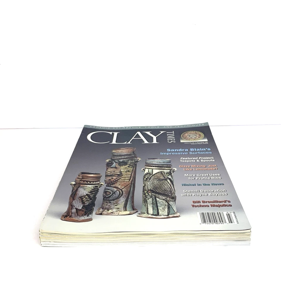 Sandra Blain Clay Times Mix Lot of 6 Magazines 2009 2011 Clay Art - Image 4 of 4