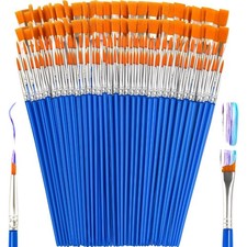 Small Paint Brushes Bulk, 160 Pcs Flat Tip Round Acrylic Paint Brushes for