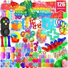 Fidget Toys, 126 Pack Party Favors for Kids 8-12 4-8, Sensory Toys Multicolor