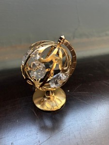 Austria Crystal MASCOT USA 24 K Gold Plated Globe