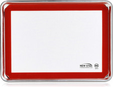 Commercial 18-Gauge Aluminum Sheet Pan & Silicone Baking Mat (13 by 18-Inch (Hal
