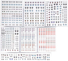 7 Sheets Colorful Doll Eye Stickers for DIY Crafts and Figurines