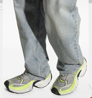 Balenciaga Men 6XL Mesh Chunky Sneakers Light Grey Neon  display picture 3