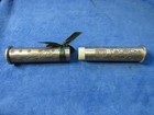 Pewter Baby Birth Certificate Scroll Holder Tube To Engrave Personalize Vintage — photo 3