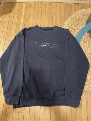 Vintage Nike Navy Crew Sweatshirt Size XL Center Swoosh 90s