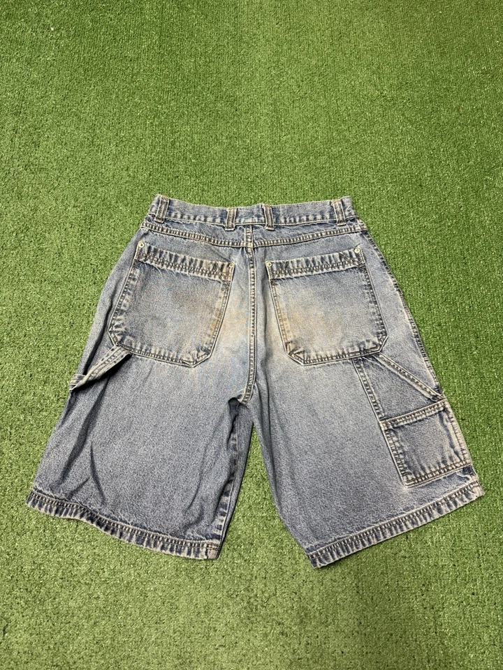 Pantalones Cortos De Colección Y2K Desteñidos Glory Carpintero Talla 32 (30x10) Azul Denim Grunge MARCAS Foto 4 de 4