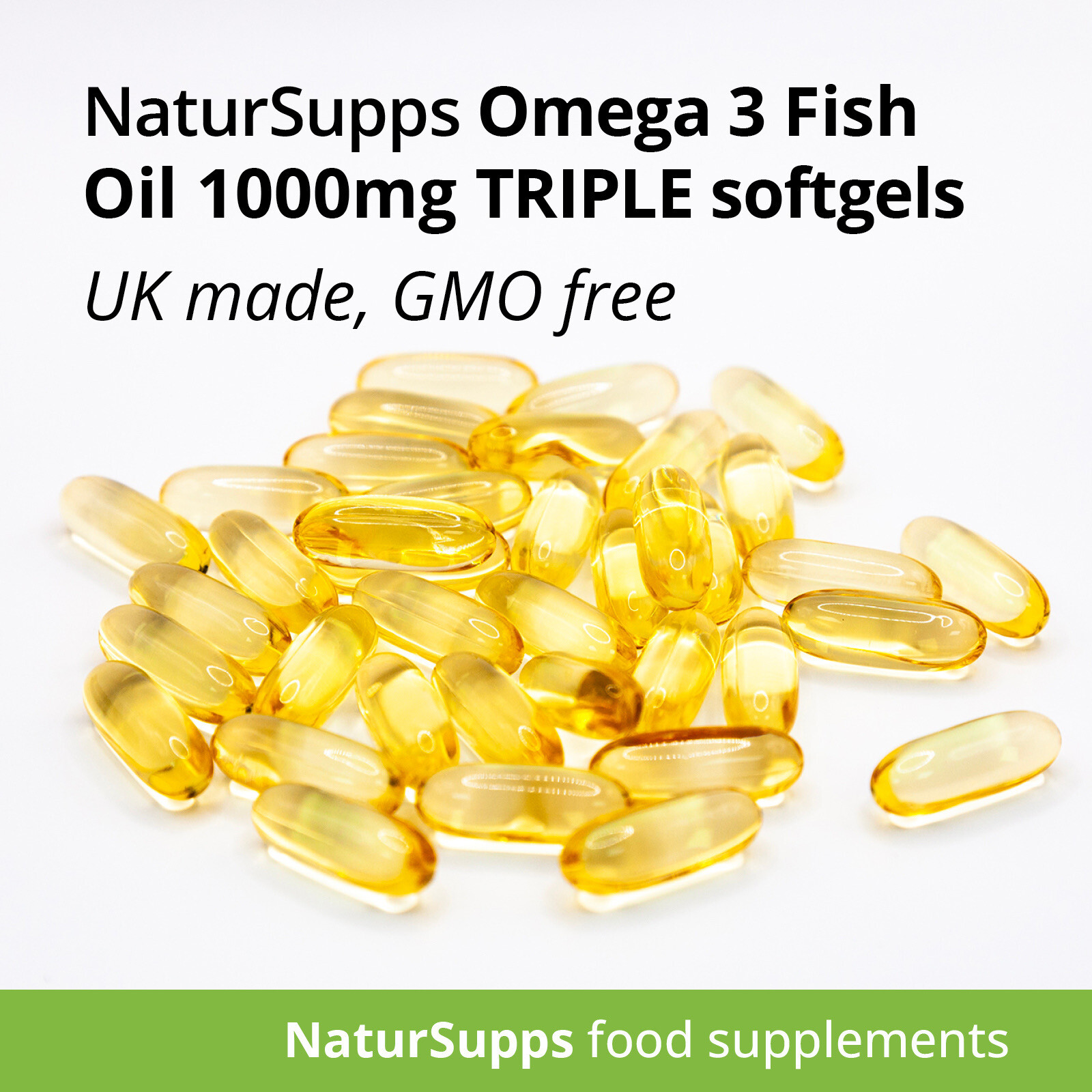Omega 3 Fish Oil 1000mg - 330mg EPA & 220mg DHA per Capsule ...