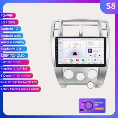 8Core Android 14 CarPlay For Hyundai Tucson 2006-2010 Car GPS Stereo Radio 128GB
