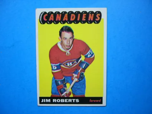 1965/66 TOPPS NHL HOCKEY CARD #74 JIM ROBERTS ROOKIE EX SHARP!! 65/66 TOPPS