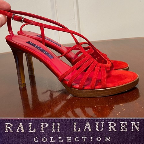 Ralph Lauren PURPLE LABEL Red Suede 