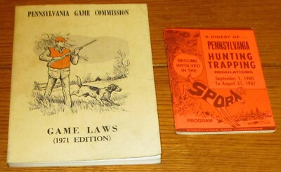 1981 Pa. Hunting Trapping Regulation Digest & 1971 Game Laws Pa. Game Com. Book