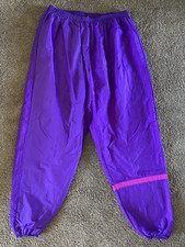 VTG Vintage Purple Nylon Windbreaker Pants 26/28 Made In USA RN 38068