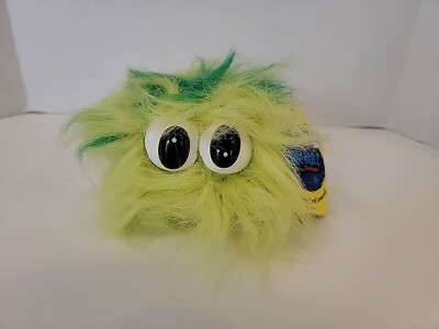 SPACE BALLZ - Cosmo Nott - FURR BALLZ - Yellow Green Drop Toss Talking Toy BNWT
