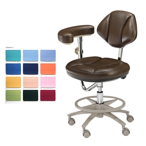 Dental Deluxe Microfiber/PU/Imported Leather Doctor&Assistant Office Chair HS-9 - 第 1/16 張圖片