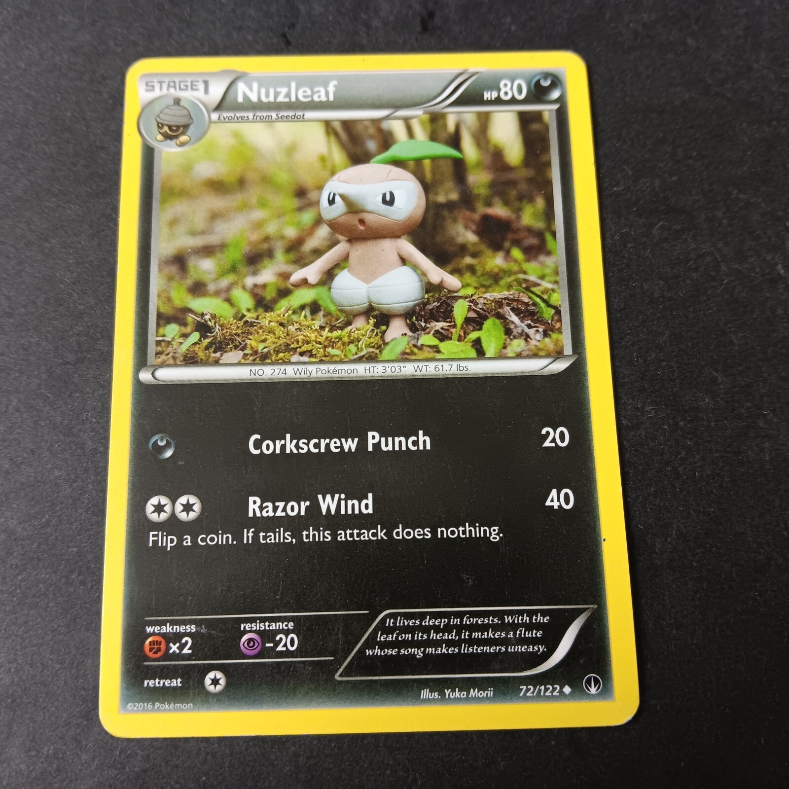Pokémon TCG Nuzleaf BREAKPoint 72/122 Regular Uncommon