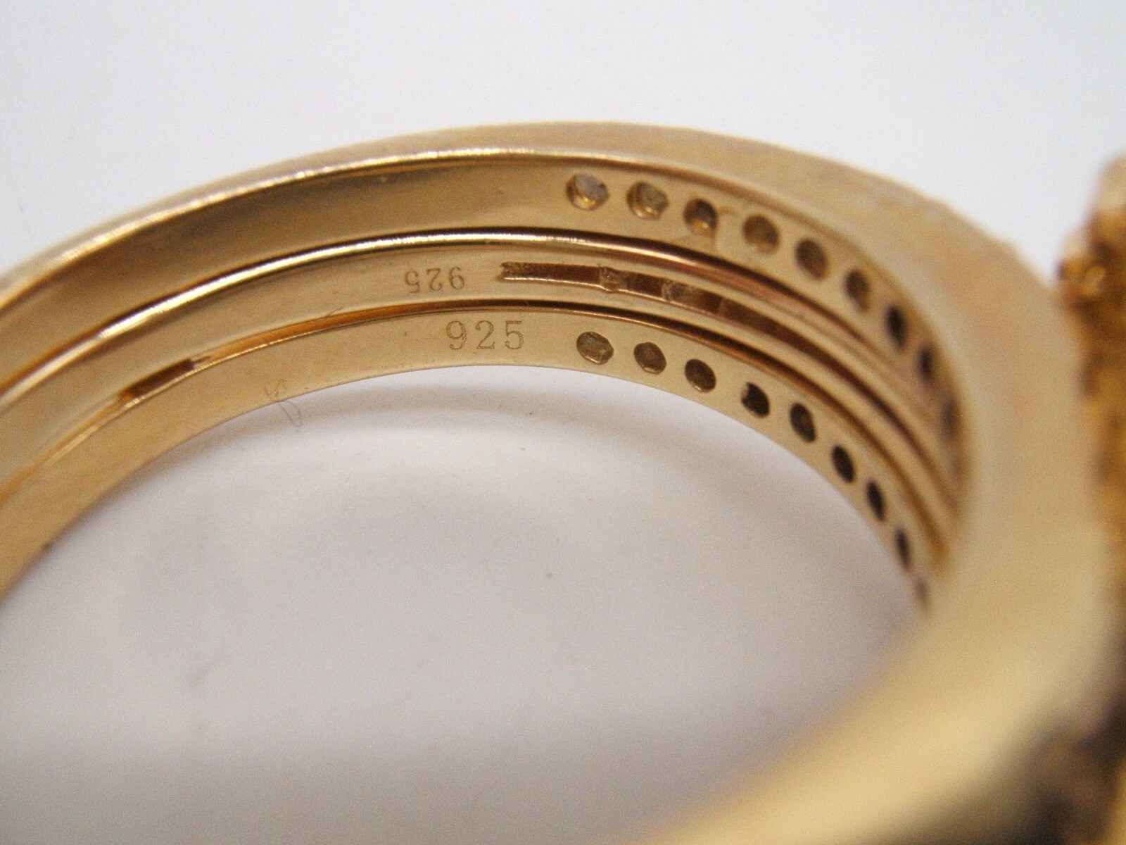 INTERLOCKING STERLING SILVER RINGS BY SETA WITH C… - image 7