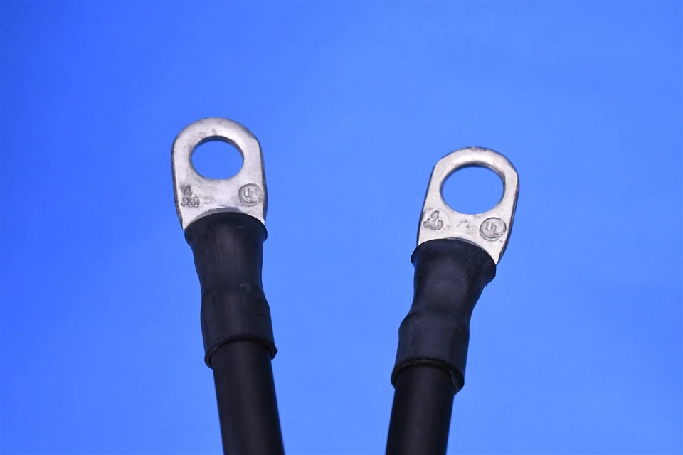 Cable de tierra alternador de arranque Prestolite negro 24" SAE 4 AWG coche camión tractor Foto 3 de 4