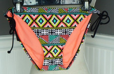 NEW Xhilaration XL Orange Cheeky String Bikini Bottom swim bathing suit NWT