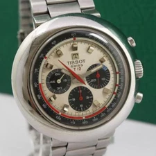 VINTAGE TISSOT T12 STAINLES STEEL MANUAL WIND CHRONOGRAPH MEN'S WATCH