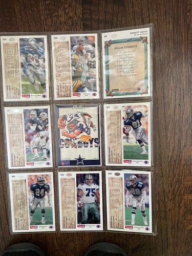 1992 Emmitt Smith IRvin Brown Novacek Dallas Cowboys Team NFL Upper Deck, Lot 9 - Picture 2 of 12
