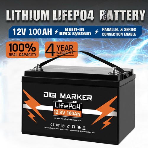 Buy 12V 100Ah LiFePO4 Lithium Iron Battery Deep Cycle Battery Solar 4WD