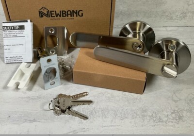 NEWBANG ENTRANCE LOCK SYSTEM DOOR Handle, HD8606SN-BK