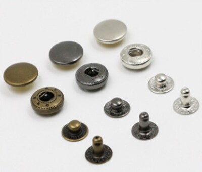 Lot De 30 Boutons Pression En Métal Bronzé 12 Mm + Outil De Pose 4 Pièces – Neuf