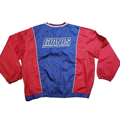 ✅NY GIANTS Pullover Windbreaker Nylon Jacket W/ Pockets Men's XXL Authentic NFL - Picture 3 of 10
