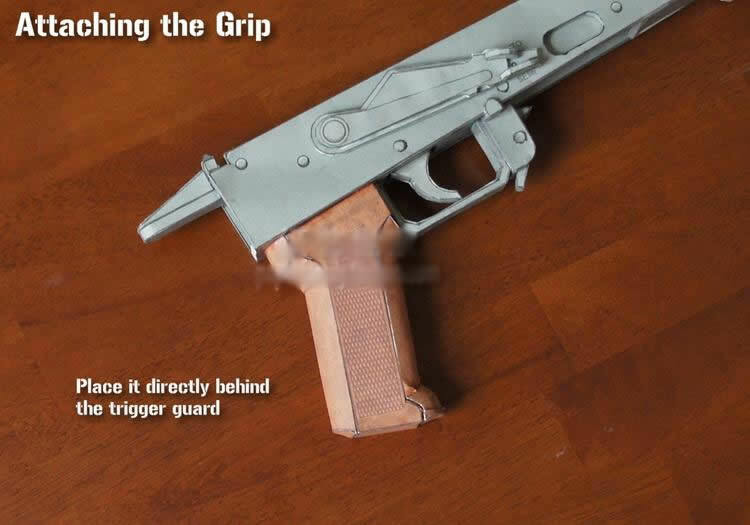 1:1 AK47 AK-47 Assault rifle Paper Model DIY Models & Kits DO NOT