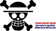 Vinyl Decal Sticker - Jolly Roger Luffy Flag Car Car Truck Bumper JDM Fun 6"