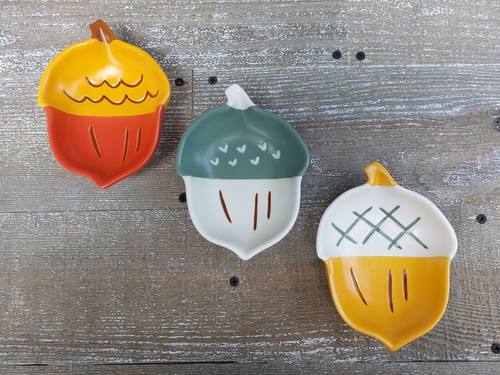 HALLMARK FALL ACORN STACKING BOWLS-SET OF 3 | eBay