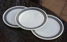 Anchor Hocking Anchorware (3) Restaurant Salad Plates & (1) Pyrex Tableware