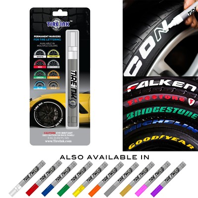 Tire Ink Permanent Marker For Tire Sticker Lettering Paint Pen USA Seller WHITE