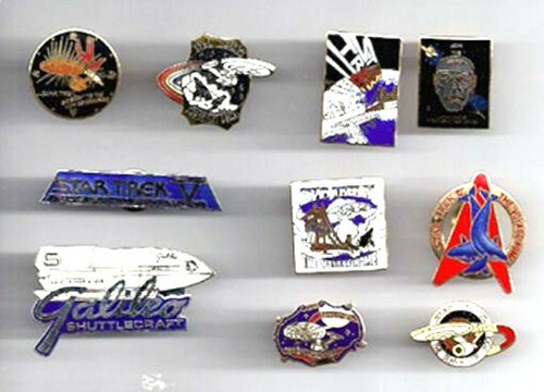 Vintage STAR TREK Movies Cloisonne Pin Set of 10 Pins-Out of Production (Set A) - Picture 2 of 2