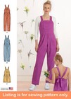 Sewing Pattern Sew Women Clothes Clothing Bib Overalls Long Short Plus Size 9382