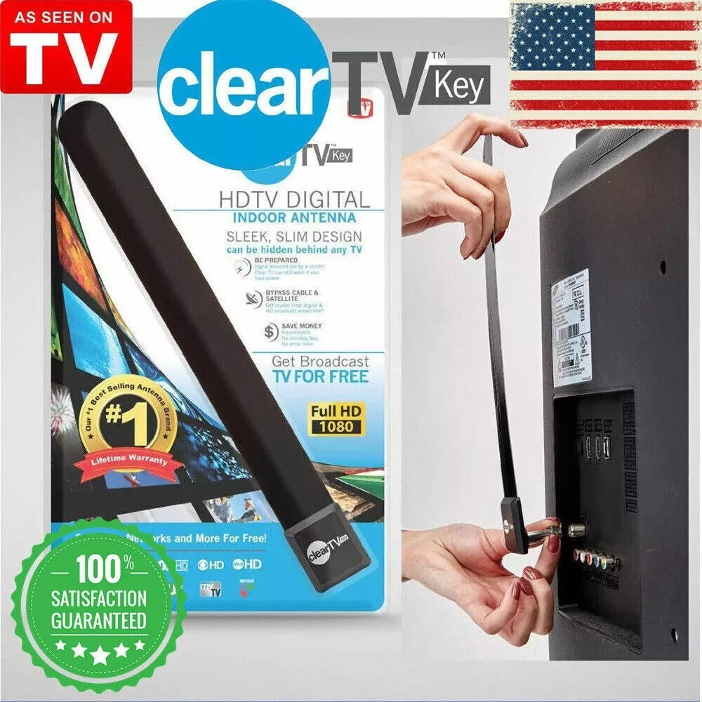 Clear HD Digital Satellite Indoor TV HDTV Antenna Key Free 1080p