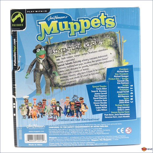 The Muppets - Adventure Kermit - Indiana Jones 2004 Palisades Tour exclusive - Picture 2 of 2