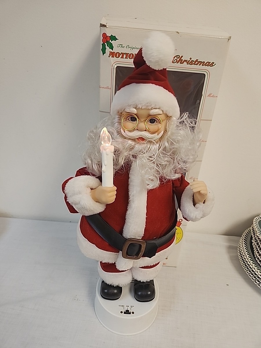 Vintage 1989 Telco Motion-ettes Of Christmas Santa Animated