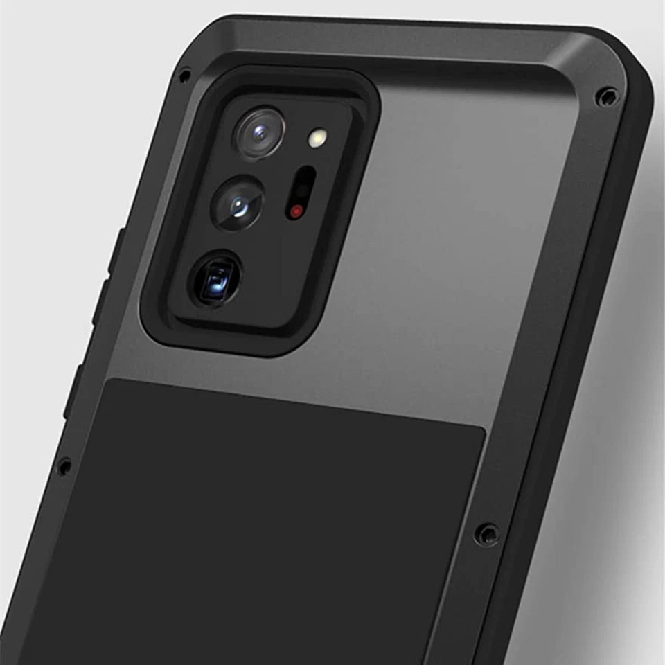 Funda resistente a prueba de golpes de metal resistente para Samsung Galaxy Note20 Ultra LOVE MEI Foto 4 de 4