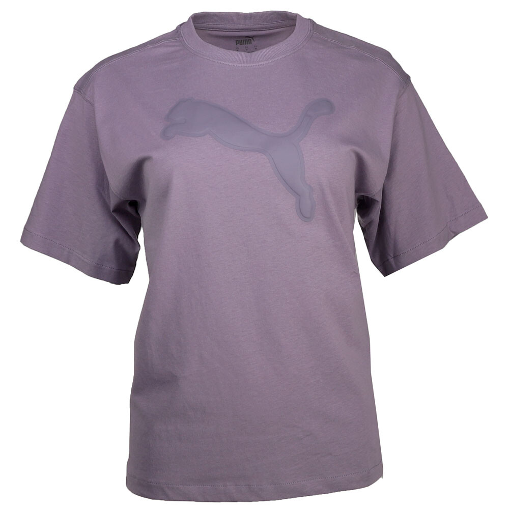 Женская фиолетовая повседневная футболка с круглым вырезом и коротким рукавом Puma Her 68475530