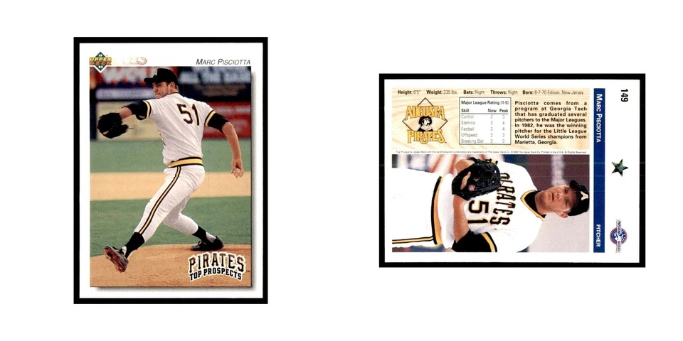 Marc Pisciotta 1992 Upper Deck Minor League #149 Baseball Cards Baseball Card NM - Image 3 of 3