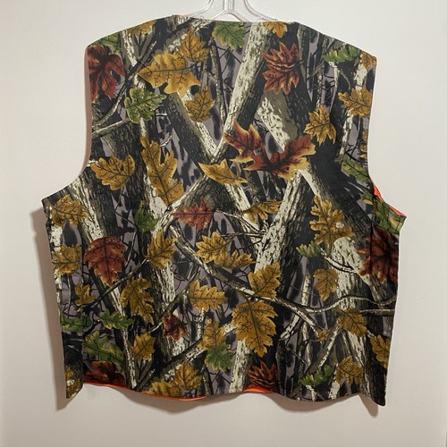 Master Sportsman Mens Hunting Vest 3XL Reversible Sherbrooke Plus Camo Orange - Picture 4 of 4