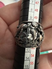 Signed 925 Sterling Silver Dolphins ring dolphin pod band Ring Size 5.75