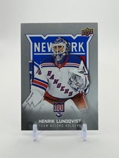 Henrik Lundqvist 2025-26 Upper Deck #198 New York Rangers Centennial Team Record