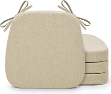 Kitchen Chair Cushions Set of 4, Non-Slip Dining Chair Cushions with Detachable