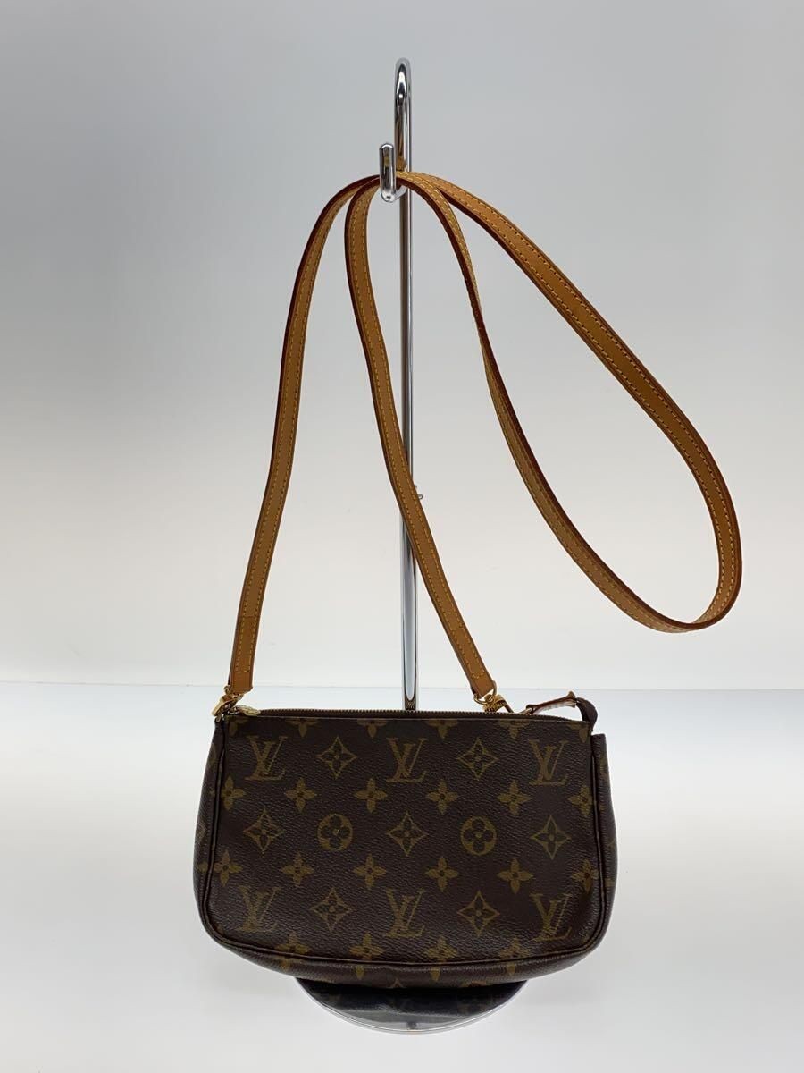 LOUIS VUITTON Pouch 1 Pochette Accessoires Monogram Canvas BRW PVC Used