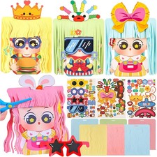 Creative Paper Doll Hair Toys Arts and Crafts for Kids 8-12,DIY Girls Hair