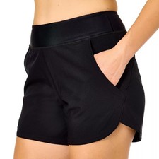 Lands' End Women's Black Bathing Suit Short Bottom Shorts Size Large