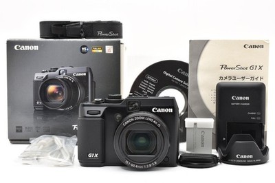 Canon PowerShot G1 X 4x Zoom Digital Camera Black w/ Batteries, Charger & Box 