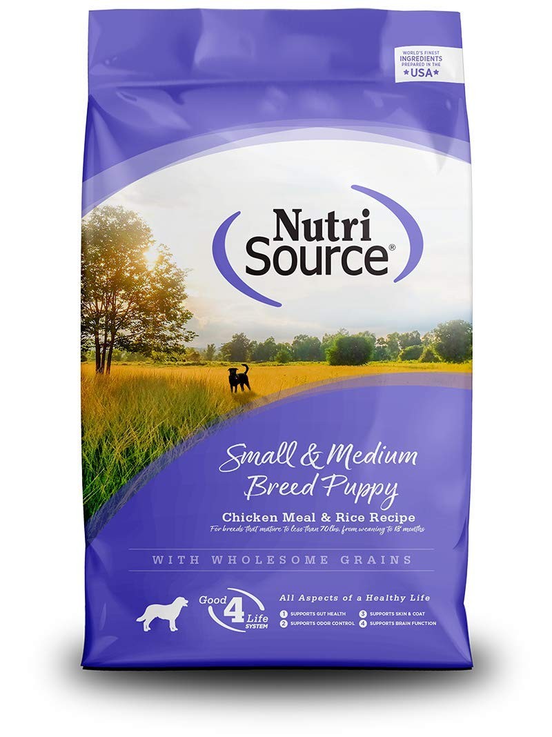 Nutrisource 1.5-Pound Chicken And Rice Formula Breed Dry Puppy Food, Small/Me...